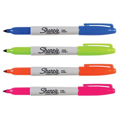 Markery permanentne Sharpie Fine, 4 kolory - 2
